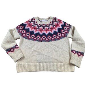 Old Navy Womens Sweater Womrns Small Fair Isle Colorful Knit Soft Cozy Knit